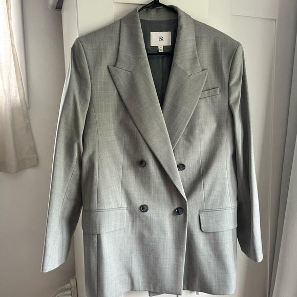 NWOT Banana Republic Light Gray Blazer - Picture 2 of 5